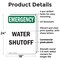 Signmission Water Shutoff, 18 in W x Rectangle, Plastic OS-2PACK-EM-P-1824-V-10471 - alternate 4